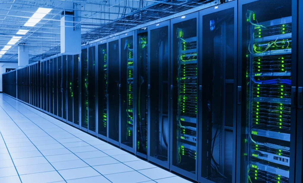 Completed data center facility